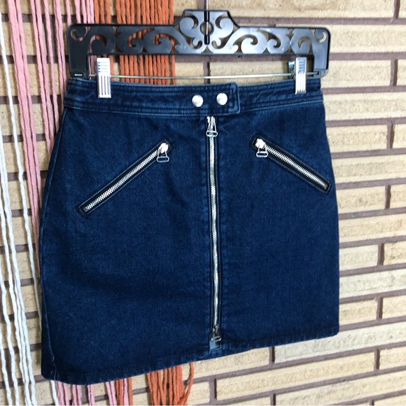 Rag & Bone "Marcy" Racer Miniskirt - Size 26 - Denim Skirt - Jean Skirt - Picture 2 of 12